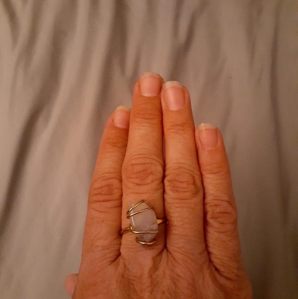 Crystal gold ring